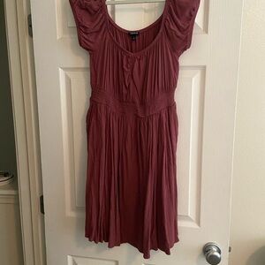 Torrid Red Pleated Sundress with Puff Cap Sleeves